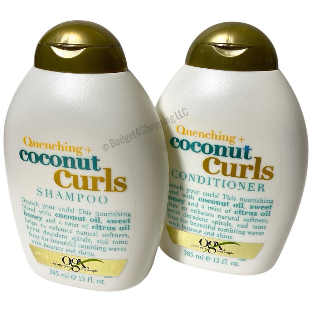 OGX Quenching + Coconut Curls Shampoo & Conditioner Set 13 fl oz Sulfate Free